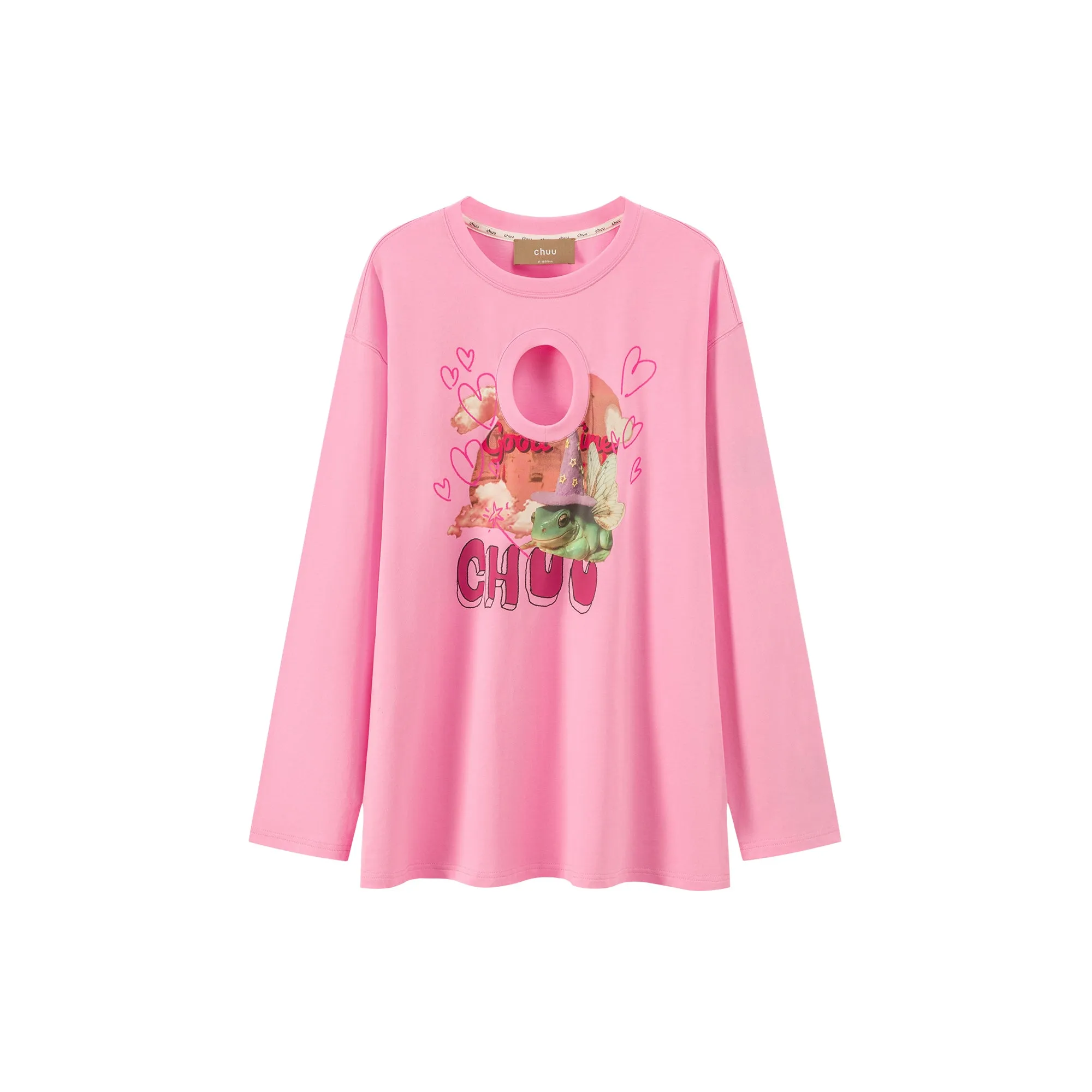 Bedtime Stories Character Print Long-Sleeved T-Shirt