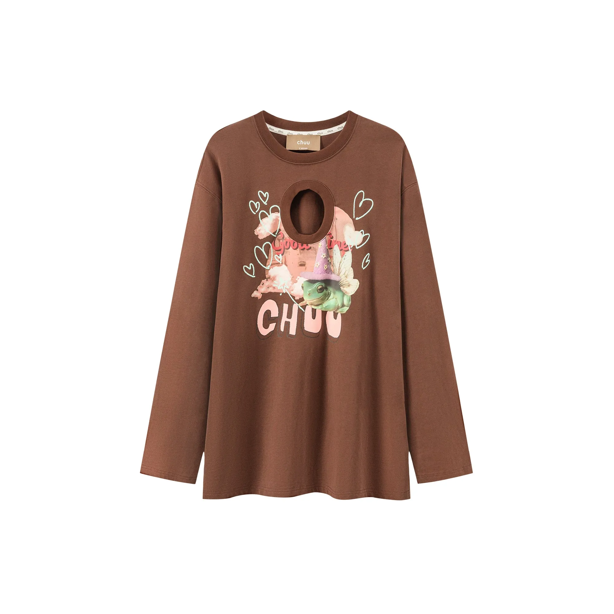 Bedtime Stories Character Print Long-Sleeved T-Shirt