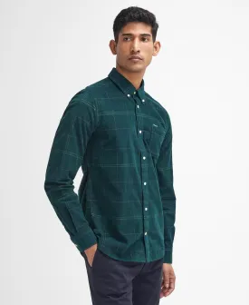 Blair Tailored Tartan Cord Shirt - Green Loch