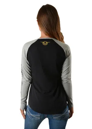 Bullzye Ladies Bullring L/S Raglan Tee- B2W2506149