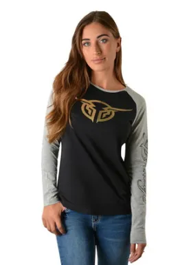 Bullzye Ladies Bullring L/S Raglan Tee- B2W2506149