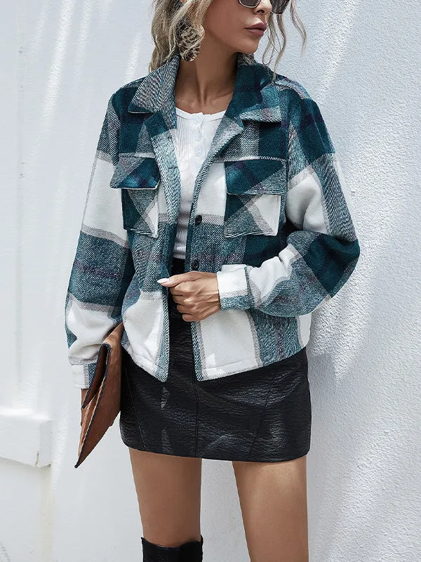 Button Down Checkered Jacket