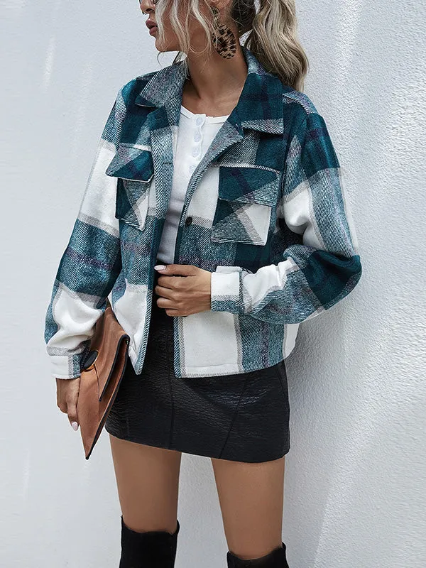 Button Down Checkered Jacket