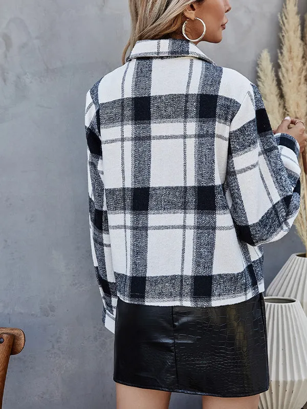 Button Down Checkered Jacket