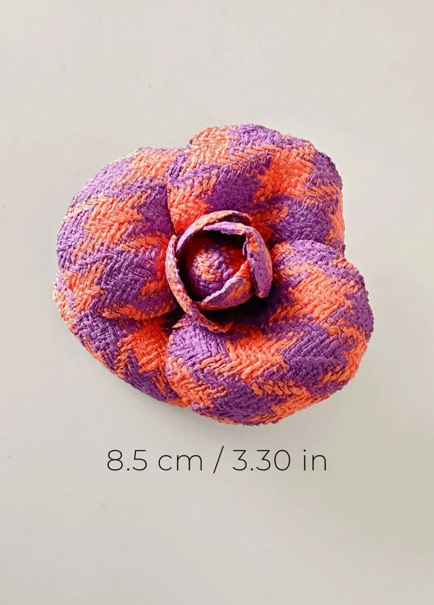 CAMELIA Fabric Rose Flowers brooch