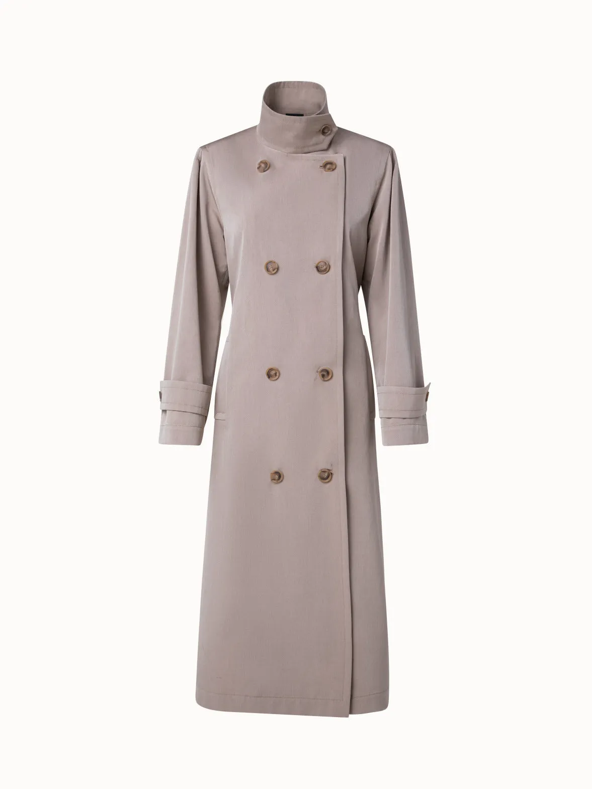 Cotton Silk Gabardine Trenchcoat