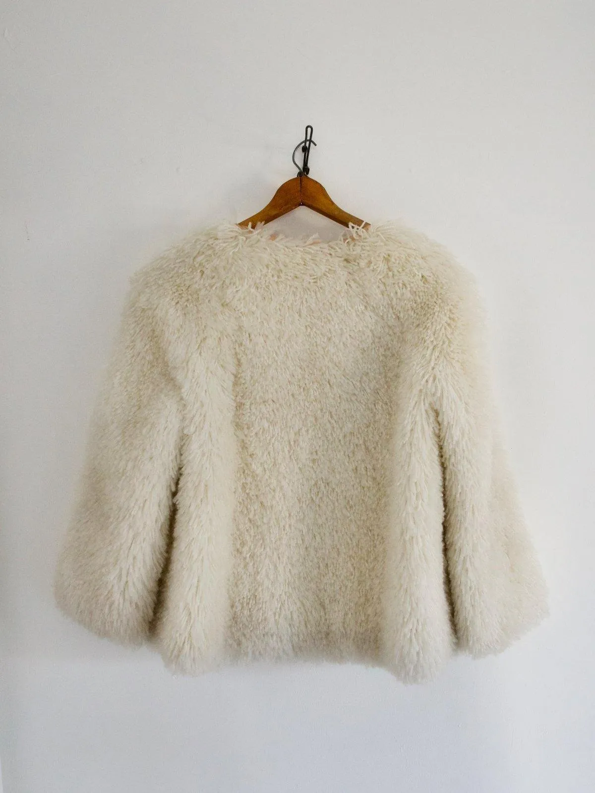 Creamy Vanilla Carpet Shag Jacket