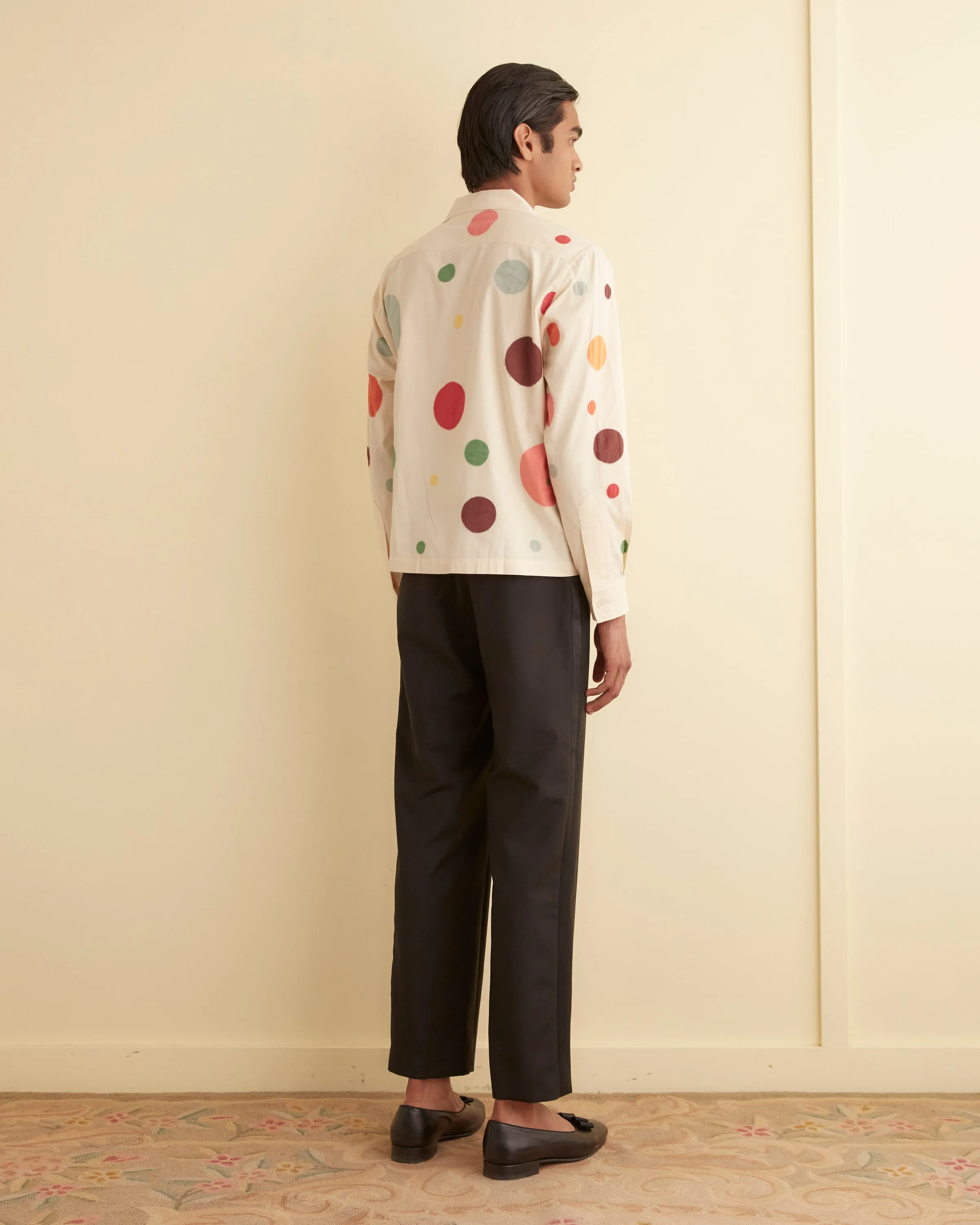 Dotted Appliqué Long Sleeve Shirt