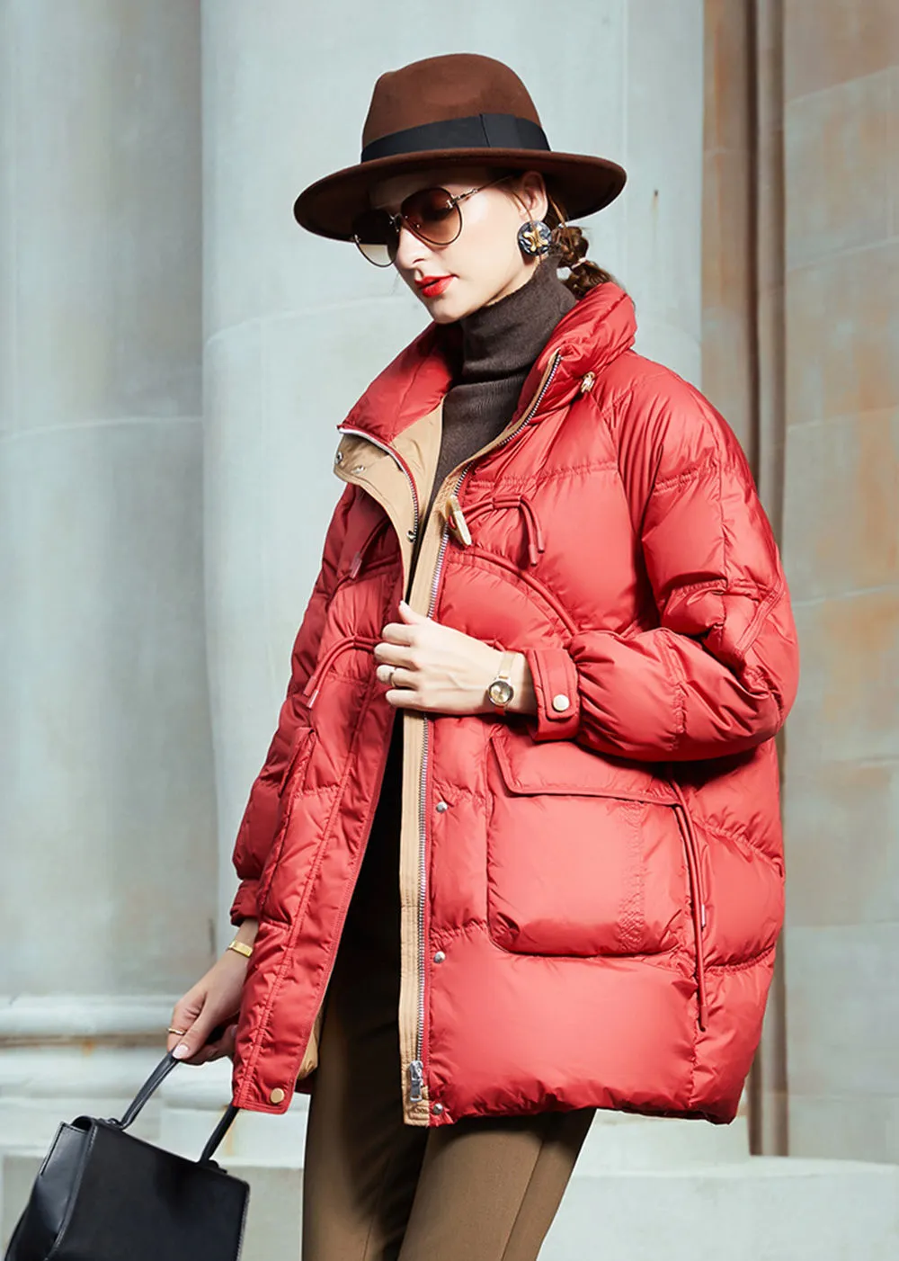 Duck Down & Feather Puffer Coat