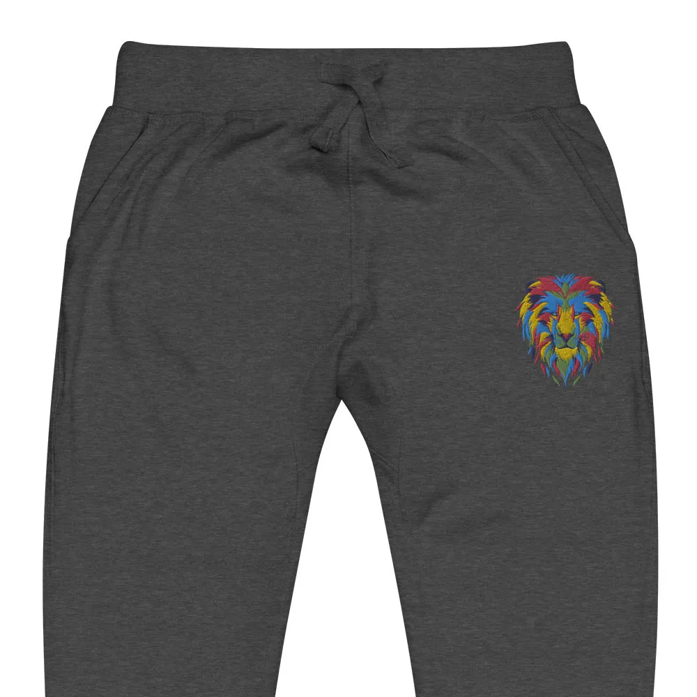 Embroidered "LOGO" fleece sweatpants