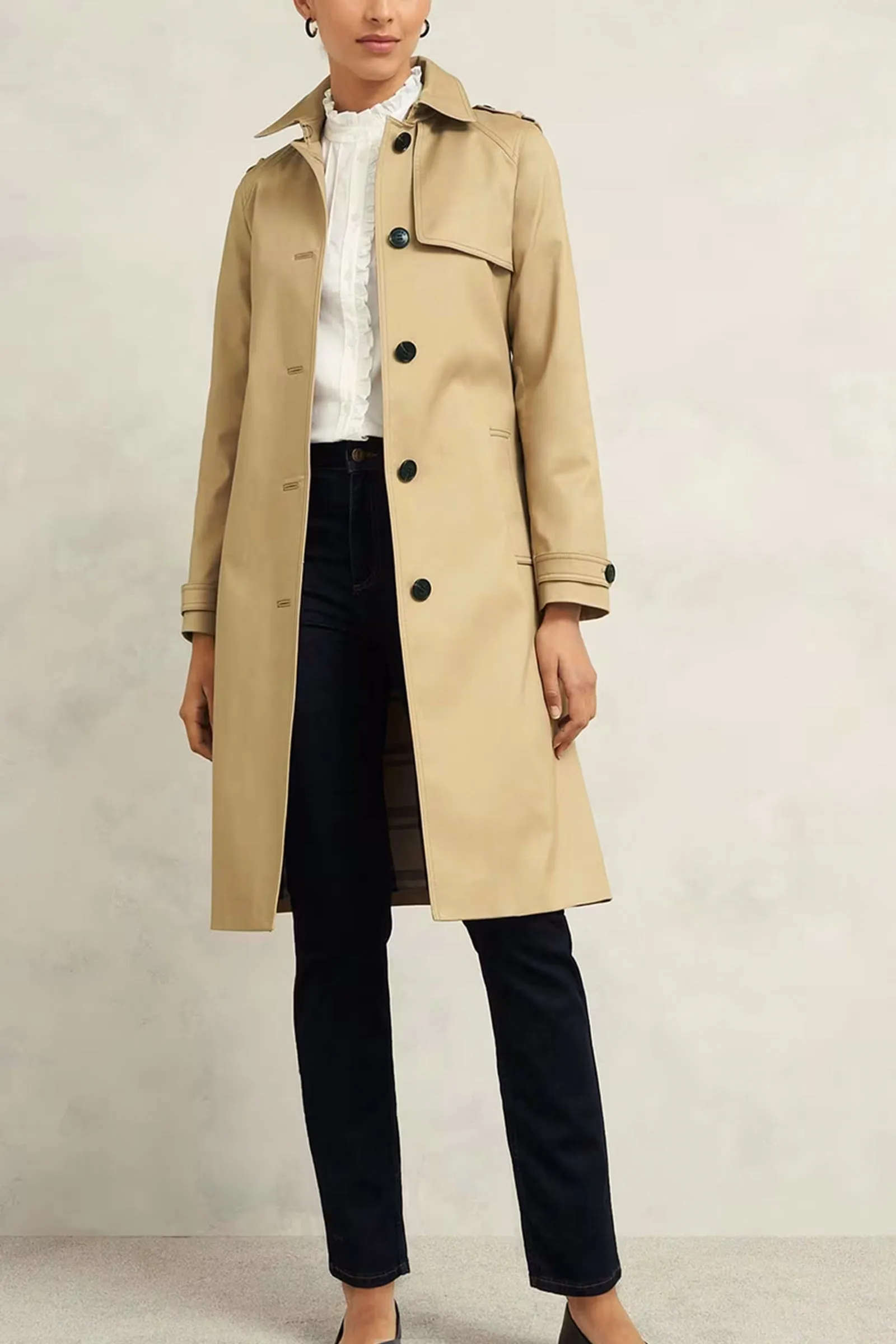 Hallie Shower Resistant Trench Coat