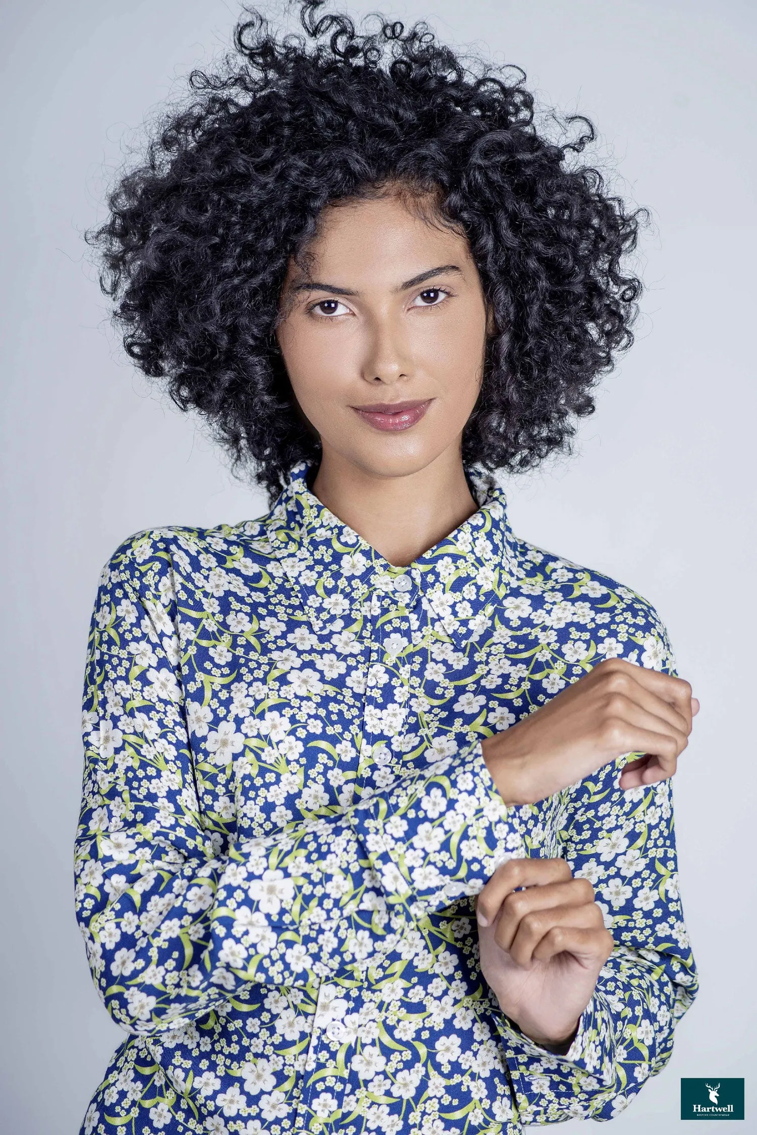 Hartwell Lydia Ladies Shirt | White Daisy