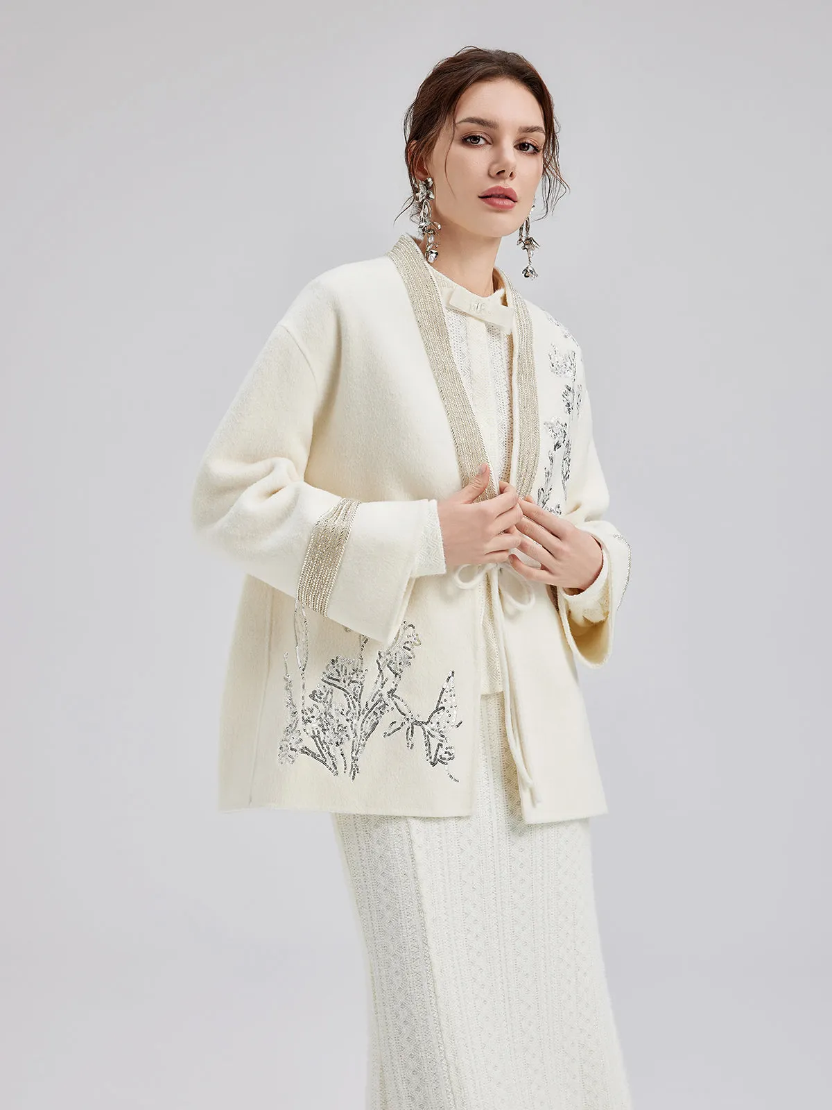 Italian Wool Embroidered Coat