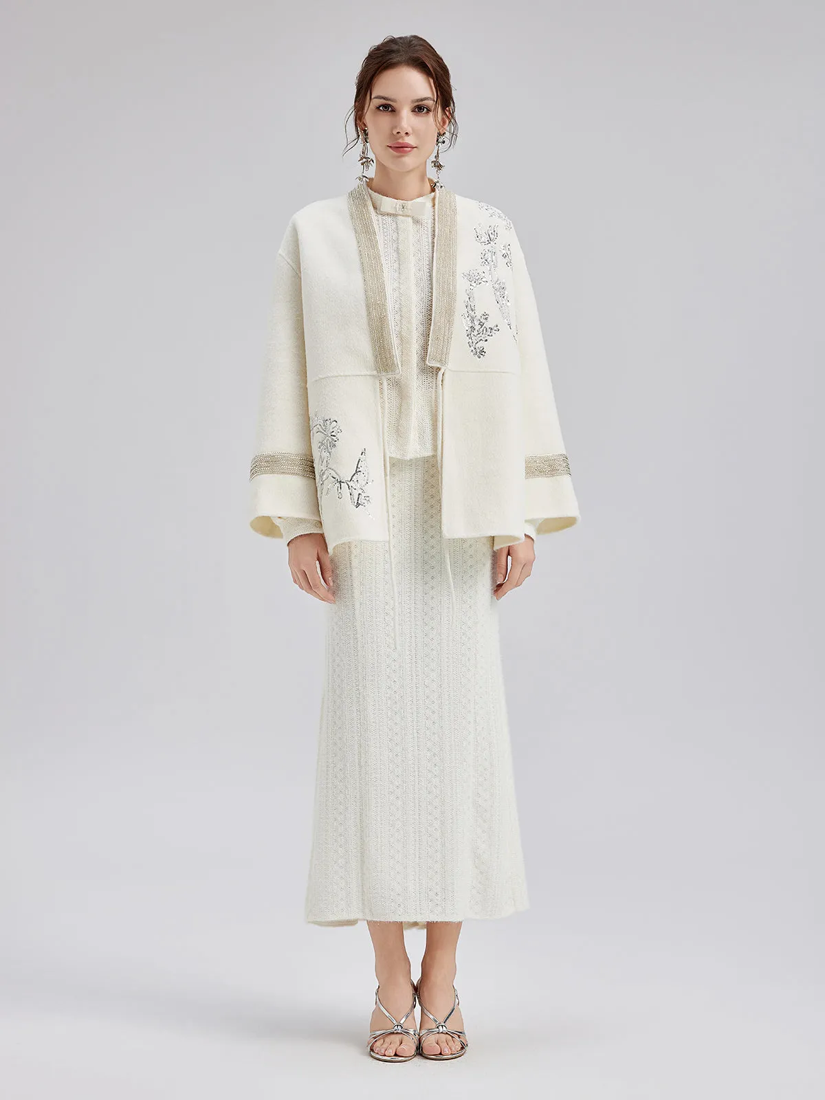 Italian Wool Embroidered Coat