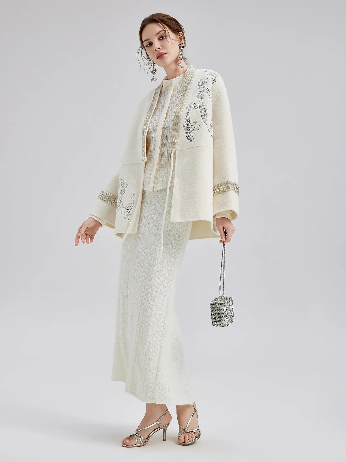 Italian Wool Embroidered Coat