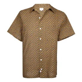 Jupiter Tan Men's Short Sleeved Shirt Natural Dyes