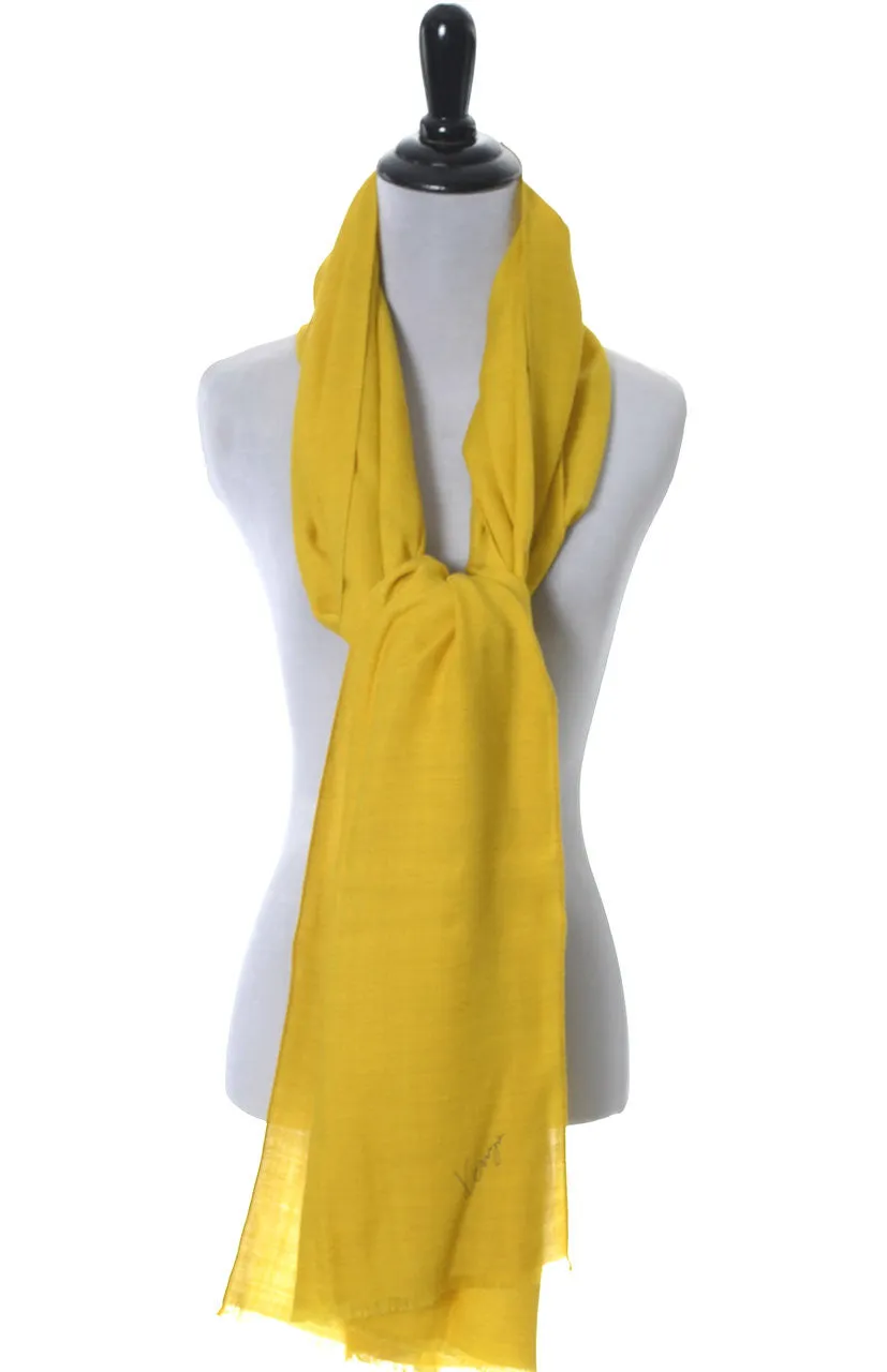 Kenzo Paris Mustard Yellow Vintage Scarf or Shawl