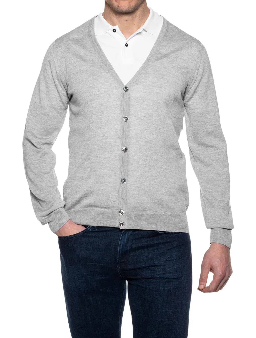 Knitwear Merino Wool Cardigan Grey