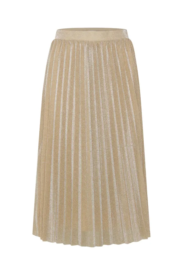 Lea Pleated Skirt (Gold)