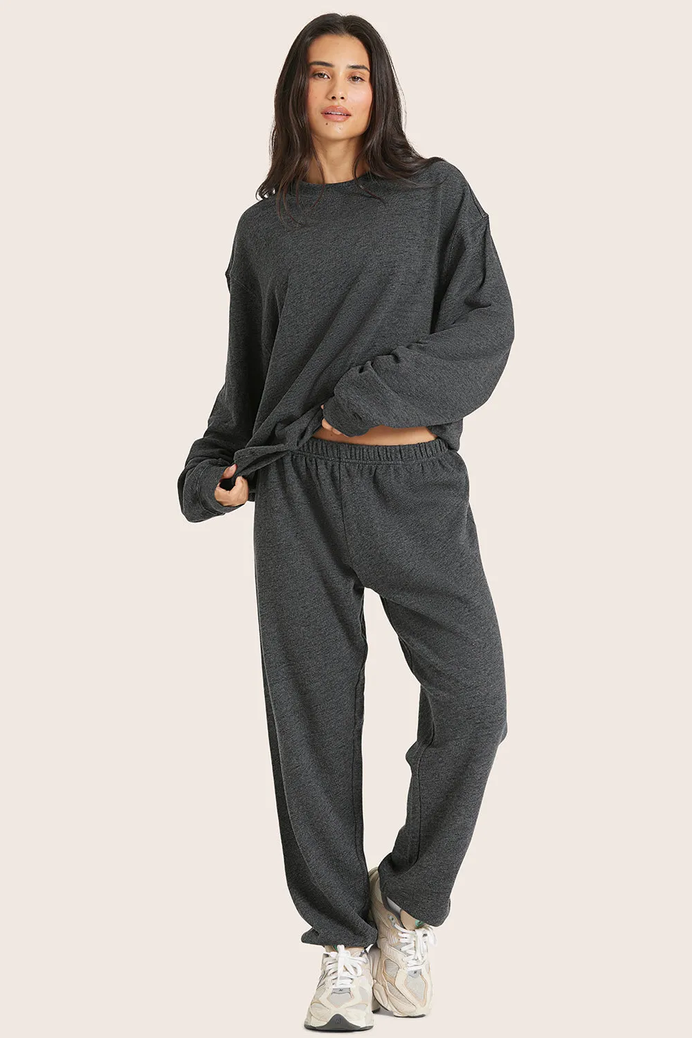 LIGHTWEIGHT SWEATS CLASSIC SWEATPANTS - PEPPER HEATHER GREY