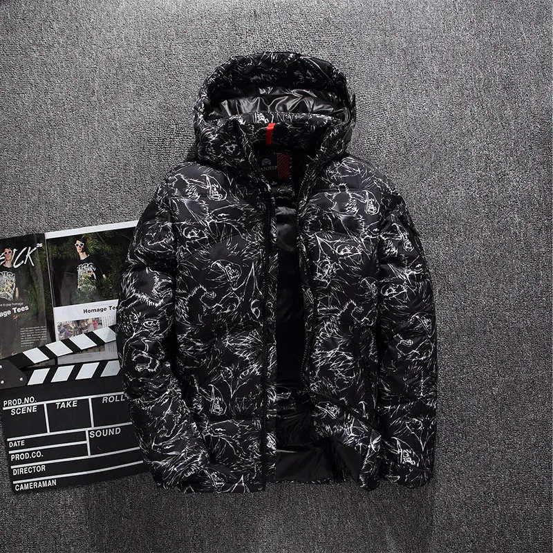 Men's down jacket thickened large size loose down jacket men's short