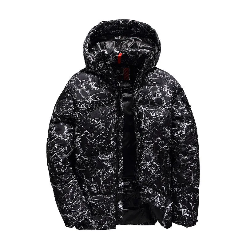 Men's down jacket thickened large size loose down jacket men's short