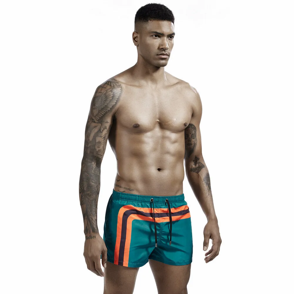 Men's Hiking Shorts Breathable Quick Dry Beach Stripes Leisrue  Briefs Fitness Running Shorts Sportswear