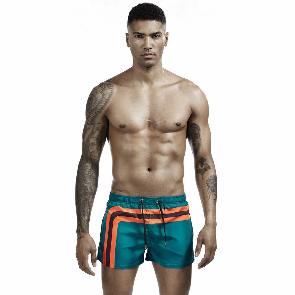 Men's Hiking Shorts Breathable Quick Dry Beach Stripes Leisrue  Briefs Fitness Running Shorts Sportswear