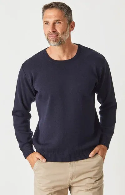 Merino Crew Neck Jumper - Navy