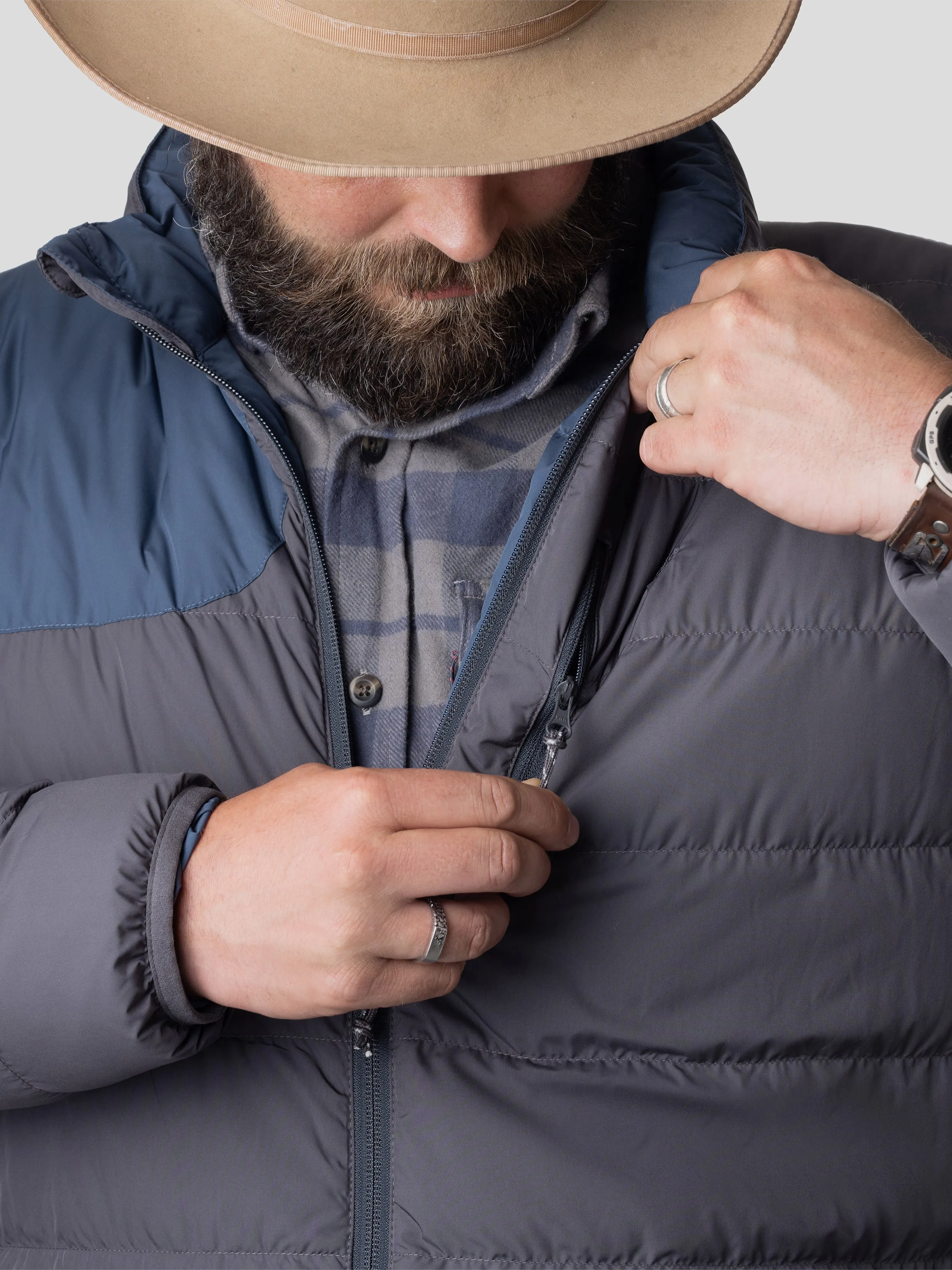 M's DryDown Reversible Jacket - Charcoal/Faded Navy