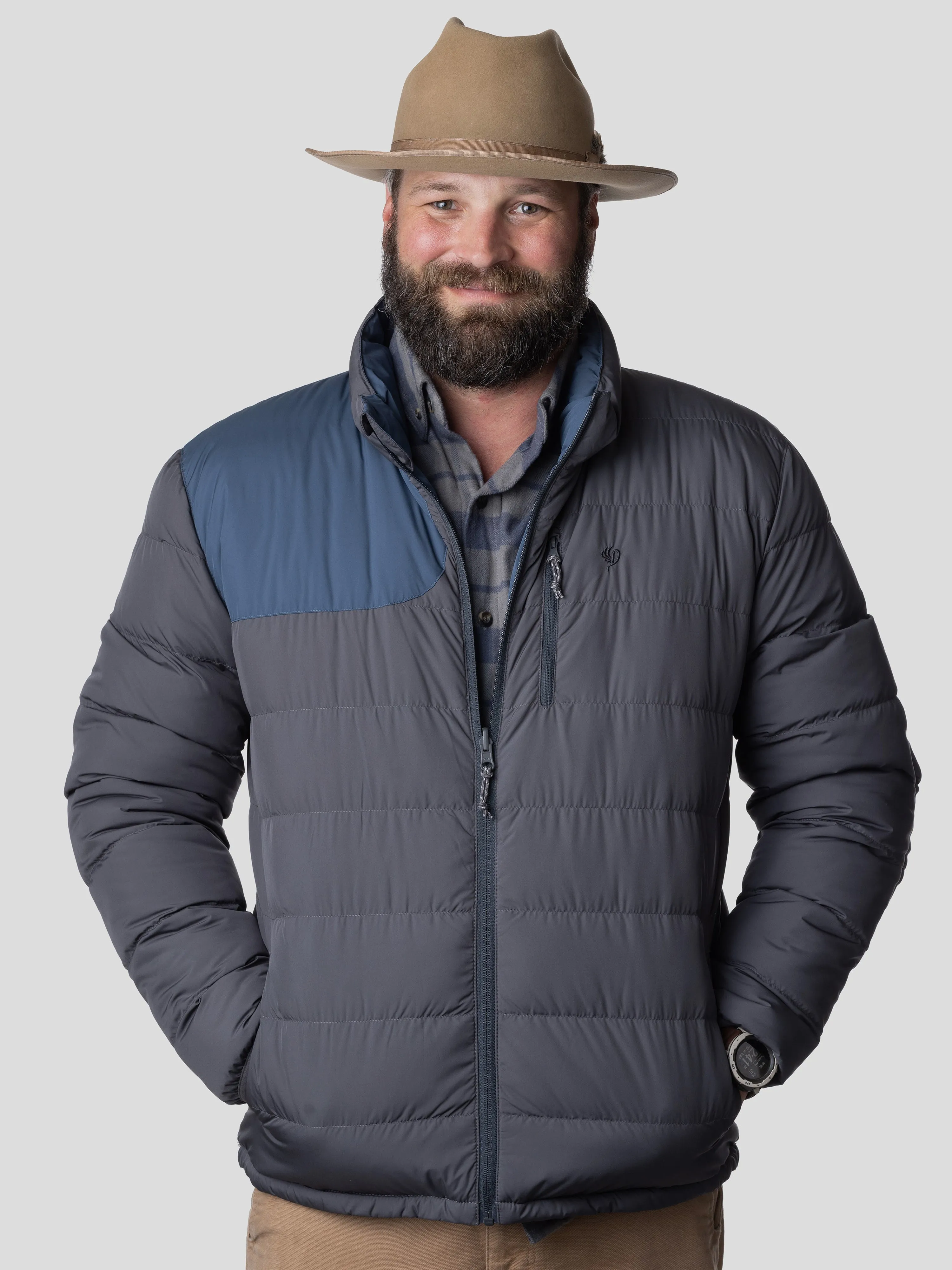 M's DryDown Reversible Jacket - Charcoal/Faded Navy