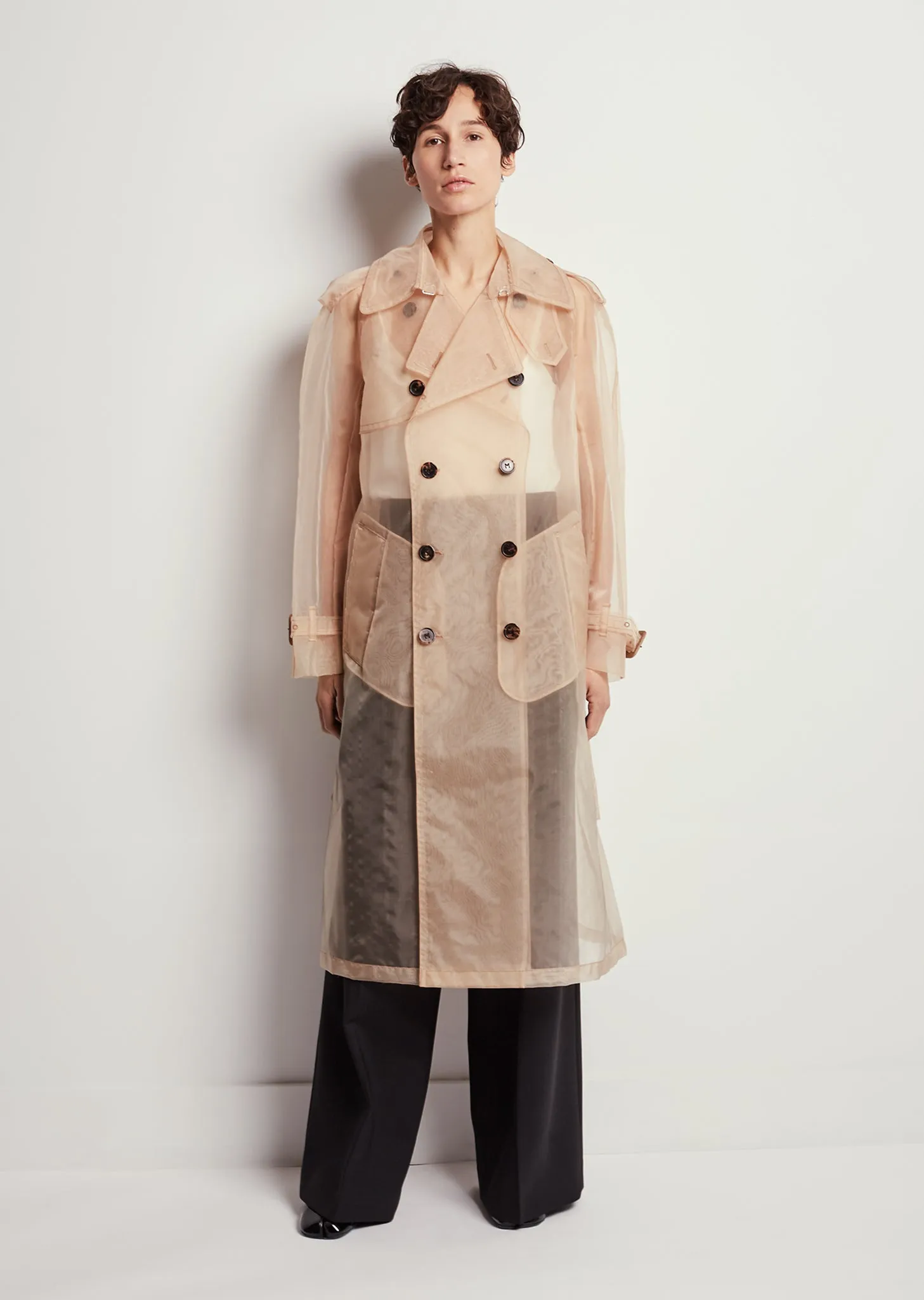 Organza Trench Coat