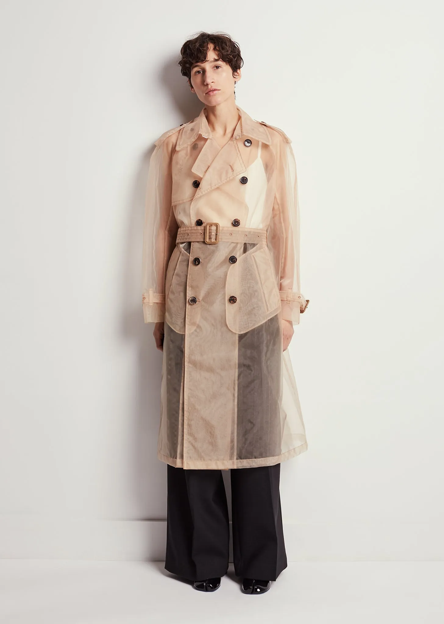 Organza Trench Coat