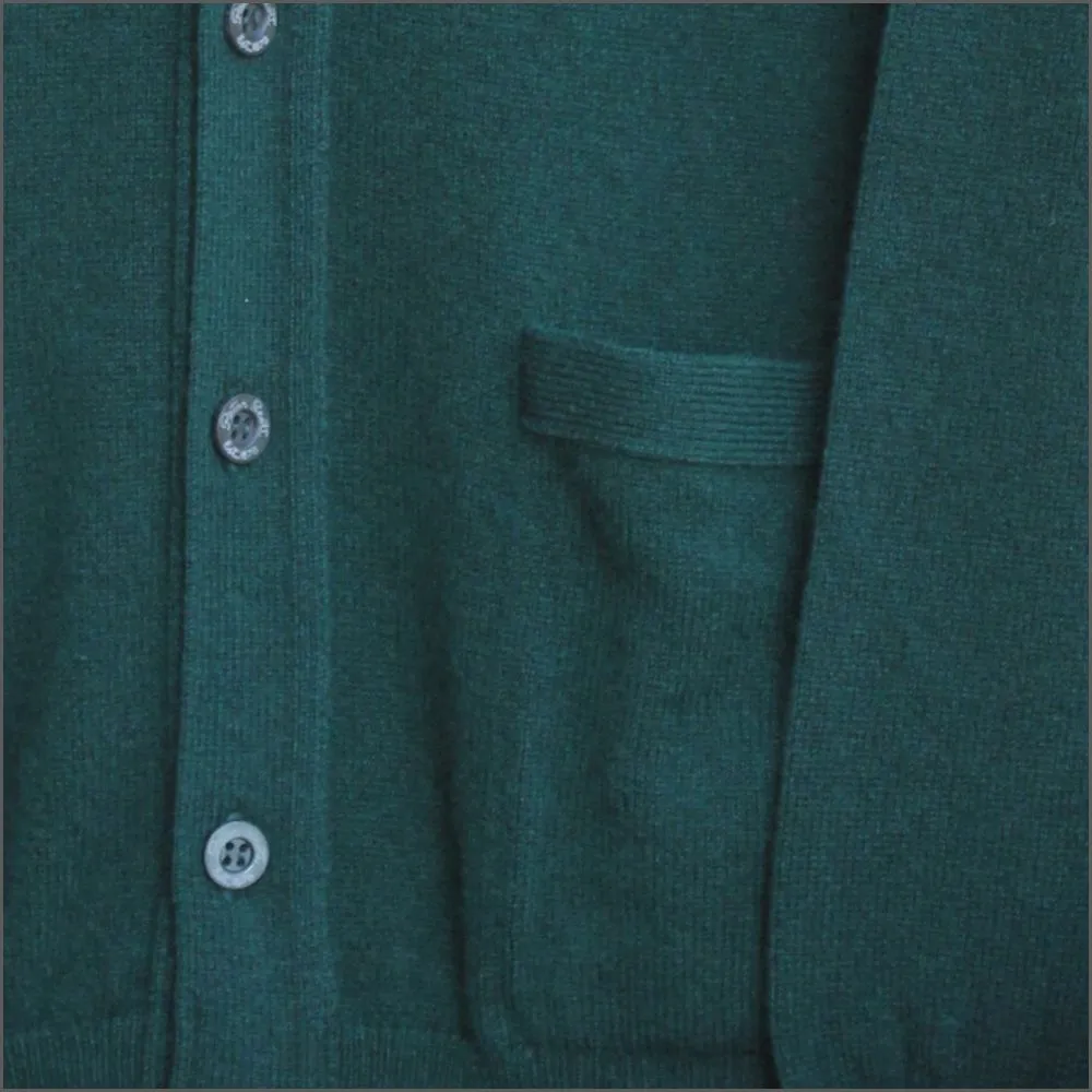 Peter Scott Tartan Green New Wool Cardigan^