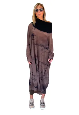 Tulle Tunic - Walnut Print