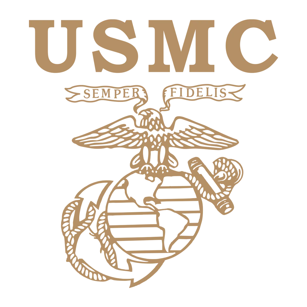 USMC Badge 2-Sided Long Sleeve Tee