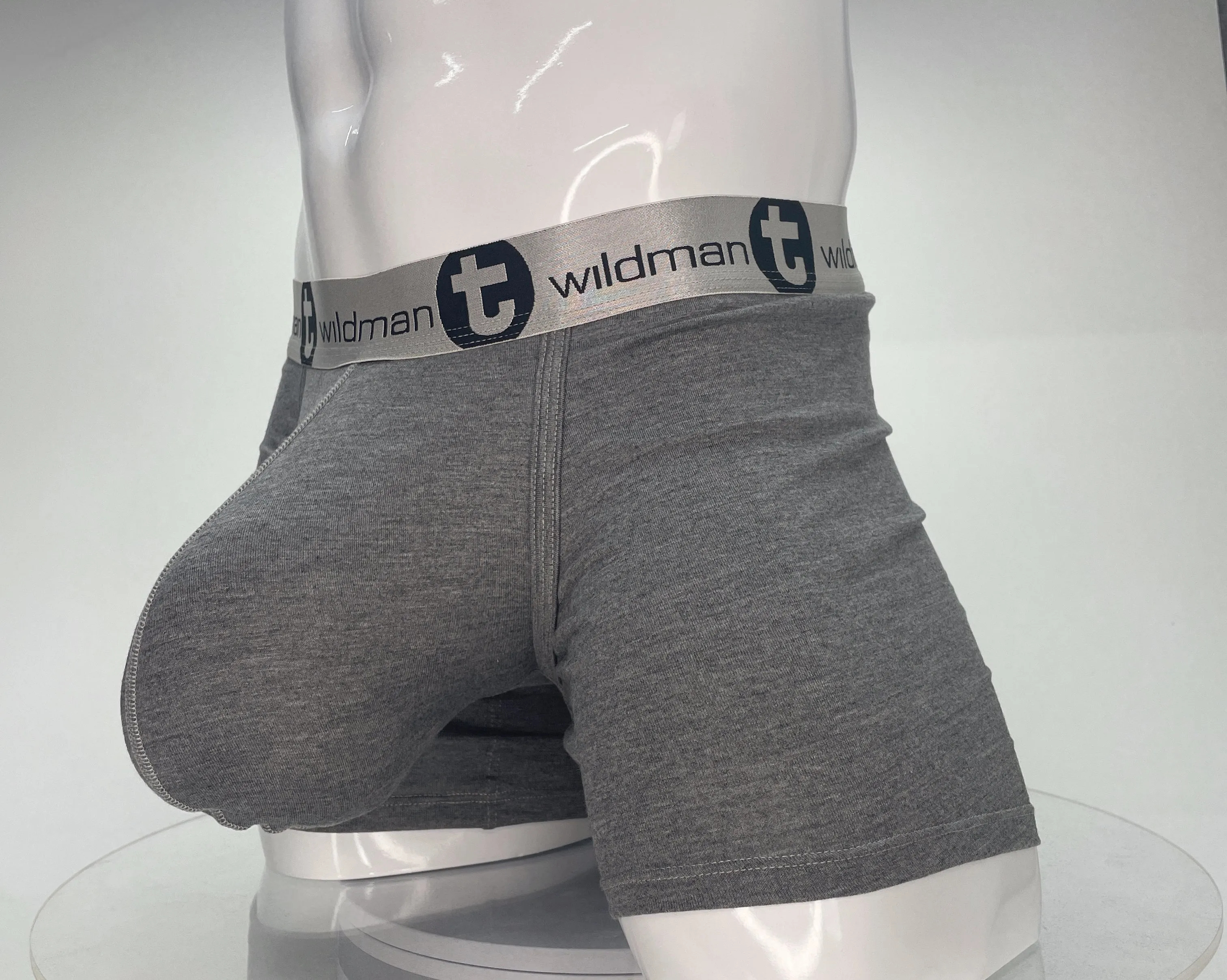 WildmanT Modal Monster Cock 5" Inseam Boxer Brief Gray