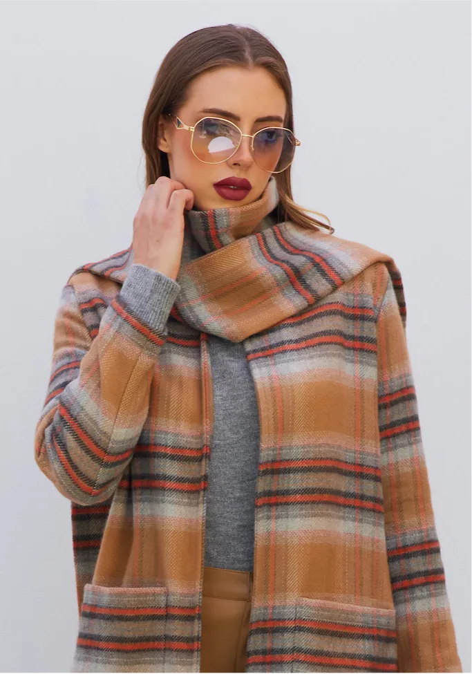 Wool Scarf Coat