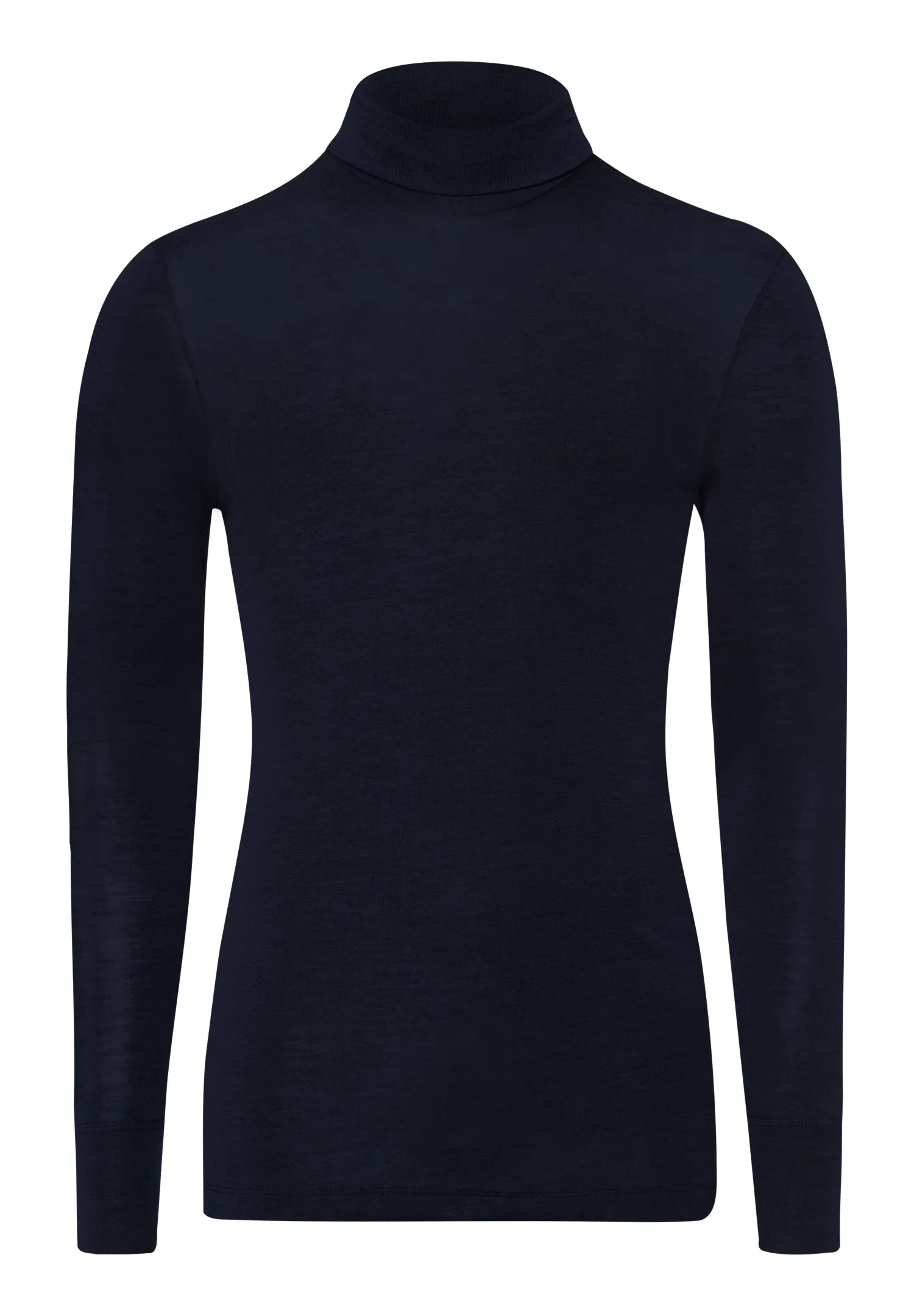 Woolen Silk M Wool and Silk Turtleneck | Deep Navy 73403-1610