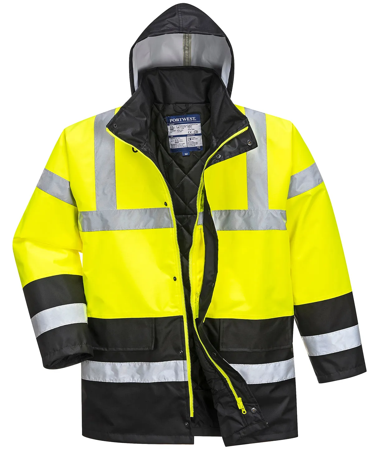 Yellow/Navy - Hi-vis traffic jacket (S466/S467)