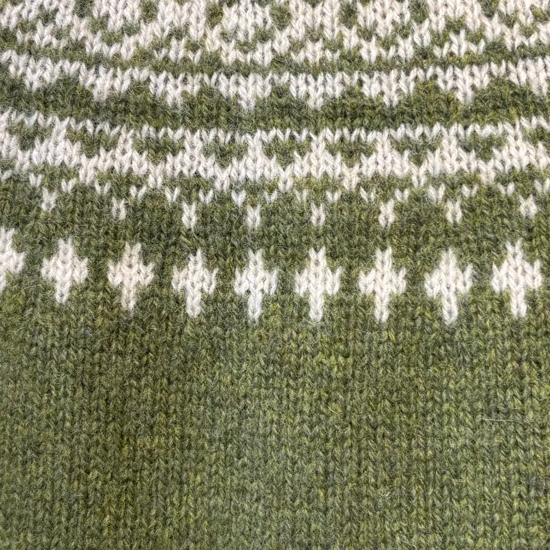 Yoke Jumper - Olive Grove and Cream